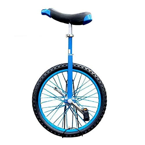 Unicycles : LNDDP Freestyle Unicycle Single Round Children's Adult Adjustable Height Balance Cycling Exercise 16 / 18 / 20 Inch Blue