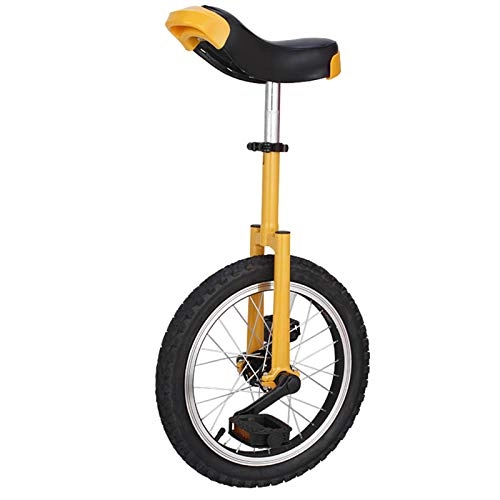 Unicycles : Lqdp Freestyle Learner Unicycle for Kids / Adults / Beginner, 16" / 18" / 20" Skidproof Tire and Adjustable Seat Bike Bicycle, Best (Color : Yellowm, Size : 16inch)