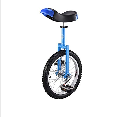 Unicycles : MMRLY 16" 18" 20" 24" Kid's / Adult's Trainer Unicycle Height Adjustable Skidproof Butyl Mountain Tire Balance Cycling Exercise Bike Bicycle, Blue, 16 inch