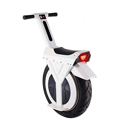 Unicycles : Motorized smart balance Scooter 17 Inch Electric Unicycle Intelligent Balance Drift Car Thinking Somatosensory Scooter, Electric Unicycle Scooter 500W Motorcycle 2020 (Color : White, Size : 90KM)