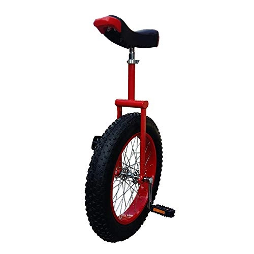 Unicycles : TTRY&ZHANG Red Unicycles for Adults 24 Inch, Kids(15 / 16 / 17 / 18 Years Old) Mountain Tire 20inch Wheel Outdoor Balance Cycling, Leakproof Tire (Color : RED1, Size : 20INCH)