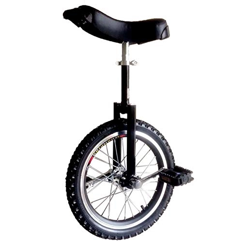 Unicycles : Unicycle Adults / beginner 24inch black Unicycle, kids / child / female male teen 20 / 18 / 16 inch wheel Balance Cycling bike, Alloy Rim& Leakproof Butyl Tire (Size : 18inch wheel)