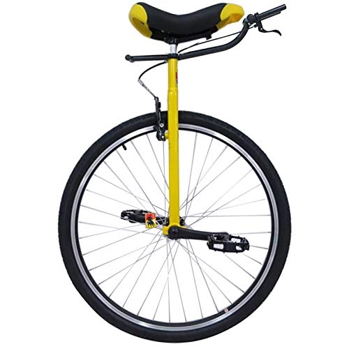 Unicycles : Unicycle Adults / Professionals Big 28inch Unicycles, Men / Teenagers / Beginners One Wheel Uni-Cycle, Steel Frame, Load 150kg / 330lbs (Color : Yellow)