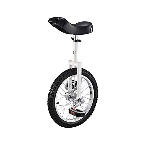 Unicycles : WALLPU Unicycles, Single-wheel Balance Bikes for Children and Adults 16 Inches, 18 Inches, 20 Inches, 24 Inches, 16inch-White