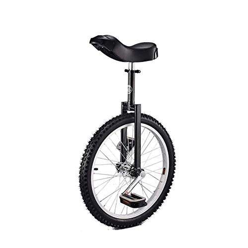 Unicycles : WangLei Balanced Sports Car, Unicycle Unicycle 16 Inch / 18 Inch / 20 Inch Child Adult Sports Unicycle, Acrobatics, Single Fitness Bike Balance (5 Color Options) (Color : Black, Size : 16 inches)