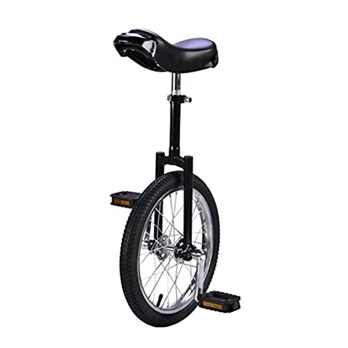 Unicycles : ywewsq 16 / 18 / 20 Inch Wheel Unicycle, Black Adjustable Seat Pedal Bike For Adults Big Kid Boy, Outdoor Mountain Sports Fitness, Load 150kg (Size : 18in(46cm))