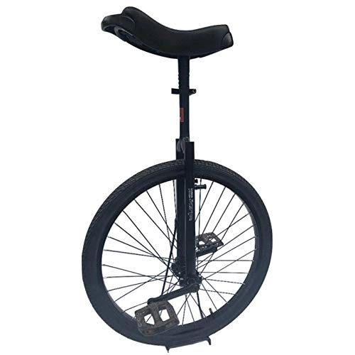 Unicycles : ywewsq 20 Inch Classic Black Unicycle, for Beginners / Adults, Heavy Duty Frame Balance Bike, with Mountain Tire*Alloy Rim, Best Birthday Gift (Color : Black, Size : 24 inch)