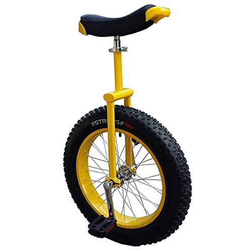 Unicycles : ywewsq 20'' Wheel Freestyle for Big Girl / Female / Mom, Beginner One Wheel Bike with Comfort Saddle*Skidproof Tire, Best Birthday Present (Color : Yellow)