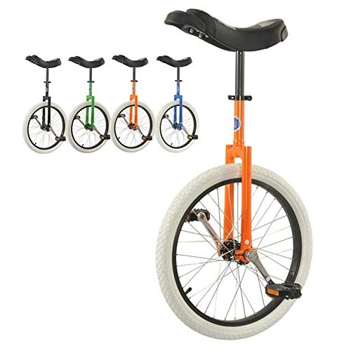 Unicycles : ywewsq 20" Wheel Trainer Unicycle Height Adjustable, Unicycle for Beginners / Kids / Adult, Skidproof Mountain Tire Balance Cycling Exercise (Color : Orange, Size : 20 inch)