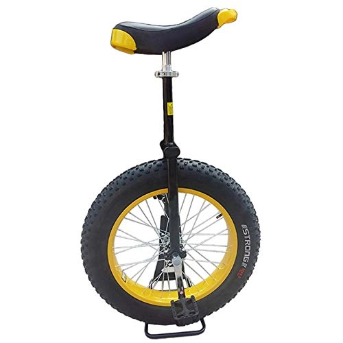 Unicycles : ywewsq 20inch Beginners / Adults Unicycle, Heavy Duty Frame Unicycle Balance Bike, with Mountain Tire*Alloy Rim, Load 150kg / 330Lbs (Color : Yellow, Size : 20 Inch Wheel)