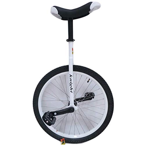Unicycles : ywewsq 24 Inch for Adults Kids Lightweight*Strong Aluminum Frame, Uni Cycle, One Wheel Bike for Adults Kids Men Teens Boy Rider (Color : White, Size : 24 Inch Wheel)