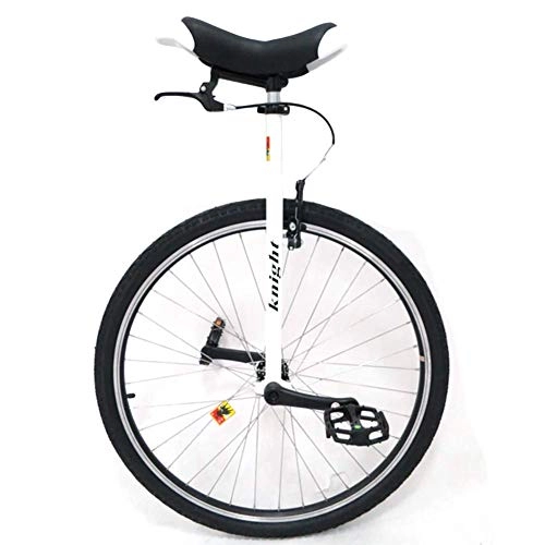 Unicycles : ywewsq Extra Large 28 Inch Adults Unicycle for Tall People Height From 160-195cm (63"-77"), White, Heavy Duty Steel Frame and Alloy Rim (Color : White, Size : 28 inch)