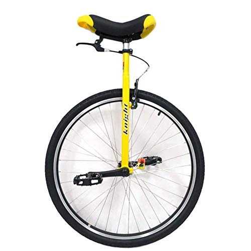Unicycles : ywewsq Heavy Duty Adults Unicycle for Tall People Height From 160-195cm (63"-77"), 28 Inch Wheel, Extra Large Yellow Unicycle, Load 150kg / 330Lbs (Color : Yellow, Size : 28 inch)