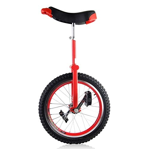 Unicycles : ywewsq Large 20" / 24" Adult's Unicycle for Men / Women / Big Kids, 16" / 18" Wheel Kid's Unicycle for 9-15 Year Old Child / Boys / Girls, Best Birthday Gift, Red (Color : Red, Size : 16")