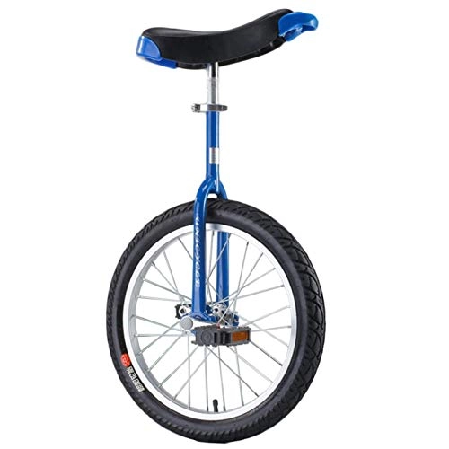 Unicycles : ywewsq Large 24" / 20" for Big Kid / Teens / Adults, 18" / 16" for Kids Boys Girls, Heavy Duty Steel Frame One Wheel Balance Bike (Color : Blue, Size : 20")