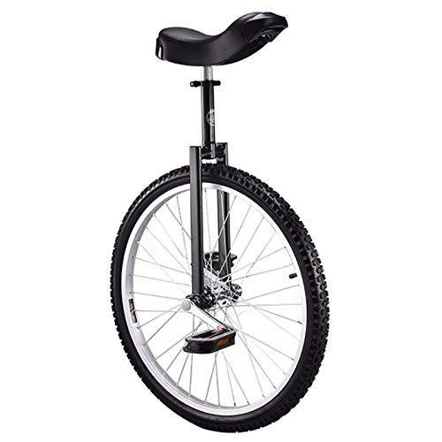 Unicycles : ywewsq Large Adult's Unicycle for Men / Women / Big Kids, 24 Inch Wheel, Female / Male Unicycle with Alloy Rim, User Tall than 175cm, Best Birthday Gift (Color : Black, Size : 24 Inch Wheel)