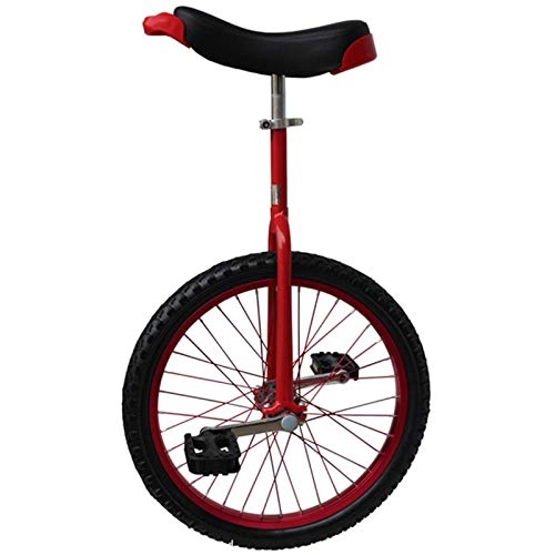 Unicycles : ywewsq Small 14" / 16" / 18" Wheel Unicycle for Kids Boys Girls, Perfect Starter Beginner Uni-Cycle, Large 20" / 24" Adult's Unicycle for Men / Women / Big Kids (Color : Red, Size : 18")