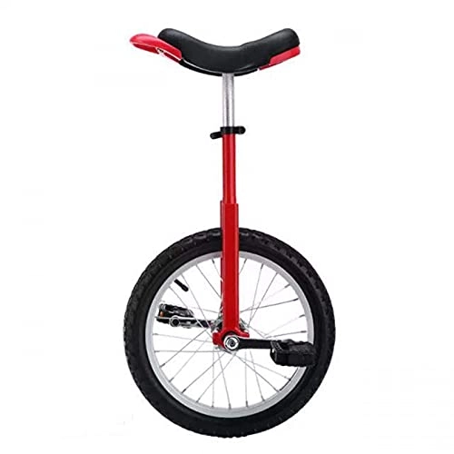 Unicycles : ywewsq Small 16" Wheel Unicycle for Kids Boys Girls, Heavy Duty Steel Frame And Alloy Rim, for Juggling / Entertaining Outdoor Sports (Color : Red)