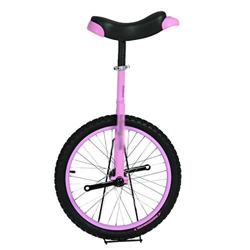 Unicycles : YYLL 18 Inch Skid Wheel Unicycle Exercise Balance Cycling Bikes Cycling Outdoor Sports Fitness ExerciseMany Colors Are Available (Color : Pink, Size : 18Inch)