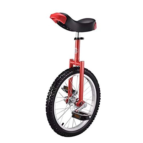 Unicycles : YYLL Unicycle for 18 Inch, Red Body Black Wheel Bike Unicycle Skid Proof Butyl Mountain Tire Balance Cycling Exercise (Color : Red, Size : 18Inch)