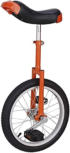 Unicycles : ZWH Bike Unicycle Unicycle 16 Inch Single Round Children's Adult Adjustable Height Balance Cycling Exercise Orange Unicycle