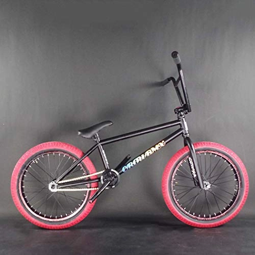 BMX : Adult Freestyle BMX Fahrrad, Geeignet für Anfänger-Level Fortgeschrittene Stahlrahmen Street BMX Bikes, Stunt Aktion BMX Fahrrad, 20-Zoll-Räder, G