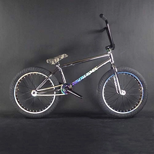 BMX : Hochwertiges langlebiges Fahrrad 20-Zoll-Konfiguration BMX Bike, Geeignet for Anfnger-Level Fortgeschrittene Street BMX Bikes, Stunt Aktion Fancy BMX-Fahrrad Aluminiumrahmen mit Scheibenbremsen