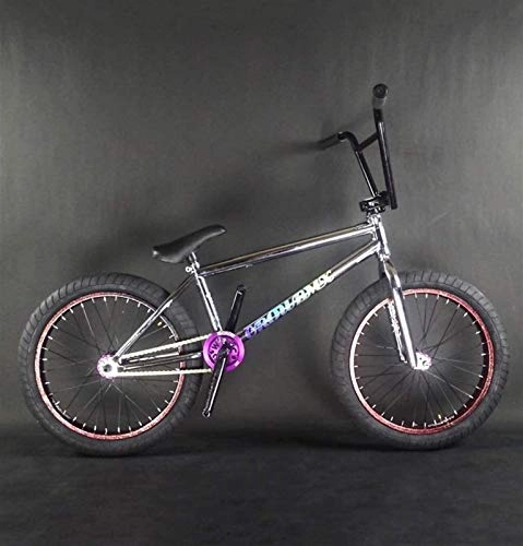 BMX : Hochwertiges langlebiges Fahrrad Erwachsenes Abend BMX Fahrrad, Geeignet for Anfnger-Level Fortgeschrittene Street BMX Bikes, 20-Zoll-Stunt Aktion Fancy BMX-Fahrrad Aluminiumrahmen mit Scheibenbremse