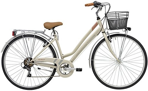 City : Adriatica 28 Zoll Damen City Fahrrad Trend 6 Gang, Farbe:Creme