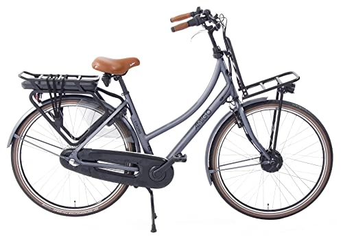 City : Amigo E-Strong T3 Elektrofahrrad - E-Bike für Damen - Damenfahrrad 28 Zoll - Hollandrad mit Shimano 7-Gang - Geeignet ab 180-185 cm - Grau
