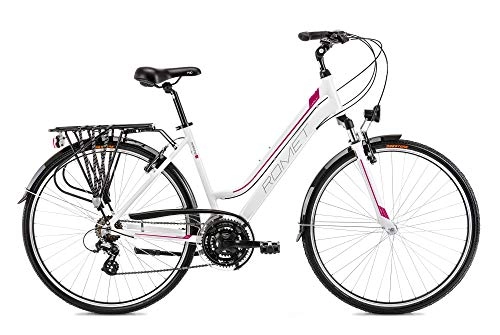 City : breluxx® 28 Zoll ALU Trekking Damenfahrrad Citybike FS - Gazela 1, weiß rot, Modell 2021