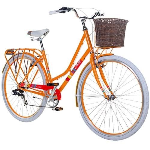 City : Chill 28 Zoll Damenrad Citybike Fahrrad Hollandrad Damenfahrrad 7 Gang, Farbe:orange, Rahmengrösse:19 Zoll