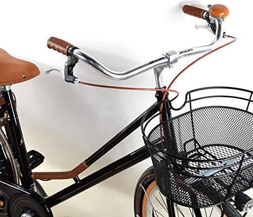 City : CSM Angebot - Fahrrad Klassische Damen Vintage mit Taschen und Papierkorb einschließlich – Schwarze Farbe / Fahrrad Vintage Retro Old-Time - Fahrrad Geschenk Damen