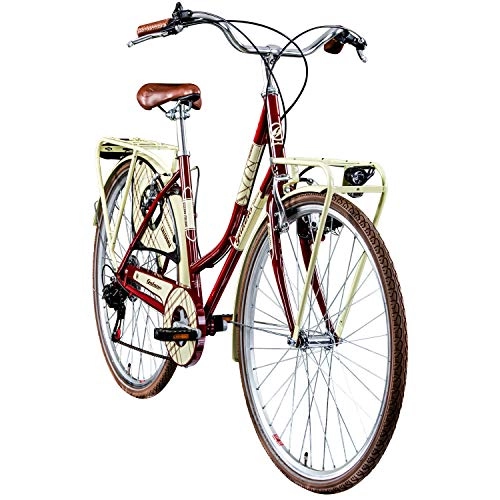 City : Galano Hollandrad 700c Damenfahrrad Citybike Damenrad 28" Caledonia Fahrrad (rot, 48 cm)