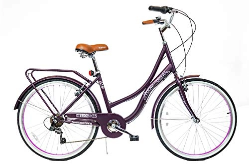 City : HelloBikes Modell Downtown 26“ Damen City Fahrrad mit Shimano 7-Gang Kettenschaltung