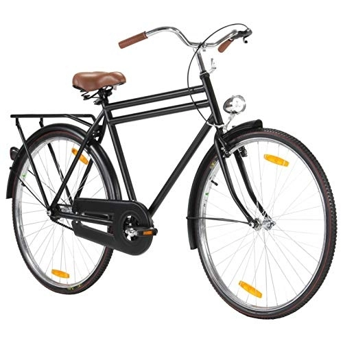 City : Kshzmoto Hollandrad Classic-Comfort Citybike Fahrrad mit Beleuchtung 28 Zoll Rad 57 cm Rahmen Herren