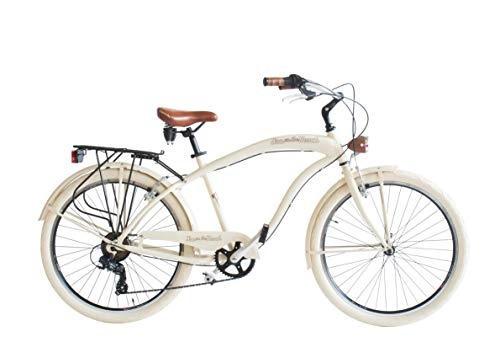 City : Über Veneto Cruiser, Aluminiumrahmen, 6 Gänge, 26 Räder von Airbici - beige