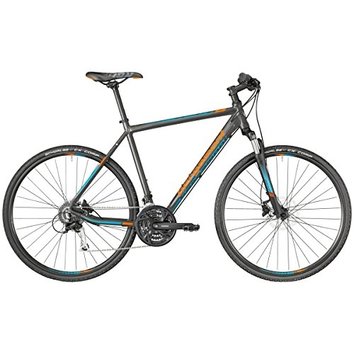 Cross Trail und Trekking : Bergamont Helix 5.0 Cross Trekking Fahrrad grau / orange / blau 2018: Größe: 56cm (178-186cm)