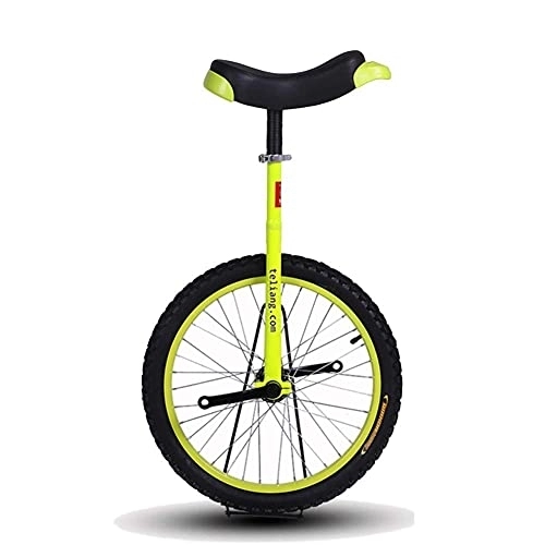 Einräder : 14" / 16" / 18" / 20" Trainer-Einrad für Kinder / Erwachsene, höhenverstellbares, rutschfestes Butyl-Bergreifen-Balance-Rad-Heimtrainer-Fahrrad (Farbe, Gelb, Größe, 16-Zoll-Rad), Gelb, 20 Zoll. Langlebig (