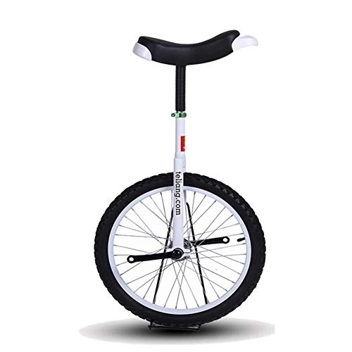 Einräder : 16"  / 18" Ausgezeichnetes Einrad-Laufrad für Kinder / Jungen / Mädchen, Größer 20"  / 24" Freestyle Cycle Einrad für Erwachsene / Mann / Frau, Bestes Geburtstagsgeschenk (Color : White, Size : 24 Zol