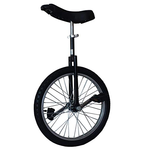 Einräder : Adults Unicycle 16 / 18 / 20 / 24 Inch Wheel with Alloy Rim Extra Thick Tire for Outdoor Sports Fitness Exercise Health, Black, Load 330Lbs