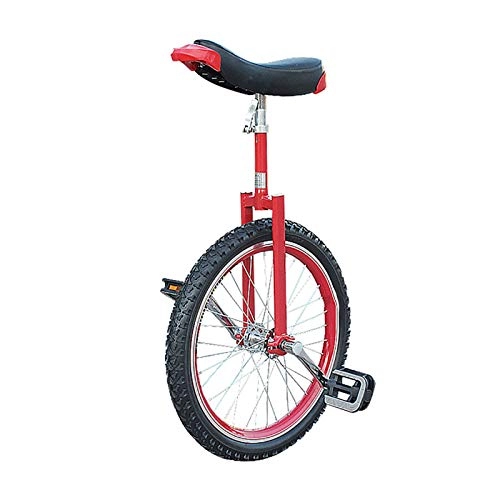 Einräder : AHAI YU Wettbewerb Unicycle Balance Robdy 24 / 20 / 18 Zoll Einräte für Anfänger / Jugendliche, mit Leckdicht Butylreifenrad Radfahren Outdoor Sports Fitness Übung Gesundheit (Color : RED, Size : 18INCH)