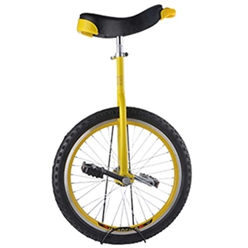 Einräder : Balance-Einrad für Mama / Papa / Erwachsene / Teenager, 20 Zoll, Outdoor-Einrad für Damen / Herren mit Leichtmetallfelge und Ständer, Benutzergröße 160–175 cm (Farbe: Gelb, Größe: 20 Zoll) Langlebig (Gel