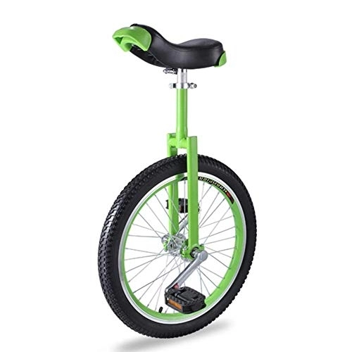 Einräder : CukyI 20-Zoll-Einräder für Erwachsene, Anfänger, Rutschfester Butyl-Bergreifen und höhenverstellbarer, bequemer Sitz, belastbar bis 300 Pfund, langlebig (grün)