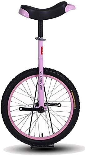 Einräder : CukyI Einrad Einrad 14 / 16 / 18 / 20 Zoll Mountainbike-Radrahmen Einrad-Radfahrrad mit bequemem Sattelsitz für Kinder / Erwachsene / Jugendliche, Pink (18-Zoll-Rad|Rosa)