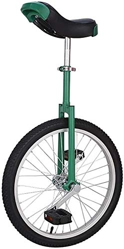 Einräder : CukyI Einrad Fahrrad Einrad Einrad 16 Zoll Einzelrund Kinder Erwachsene Höhenverstellbar Balance Radfahren Übung Grünes Einrad