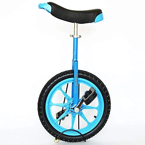 Einräder : Einrad 16" Rad Kinder, Anfänger / Anfänger, Geburtstagsgeschenk für Sohn Oder Tochter, mit Bequemem Sitz (Color : Blue, Size : 16in Wheel)