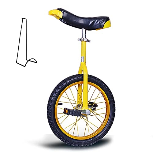 Einräder : Einrad Hochleistungs-Einräder für Erwachsene 16 / 18 / 20 Zoll, Größe 120-180cm Personen / Anfänger Outdoor Balance Radfahren, Leicht Zusammenzubauen, Gelb (Size : 18 Inch)