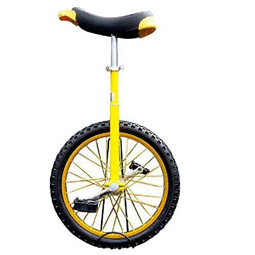 Einräder : Einrad, Justierbarer Fahrrad-Rad Fr Anfnger Kinder Erwachsene bung Fitness 2.125 Skidproof Reifen Balance Trainer Bike, Gelb, 16 inch