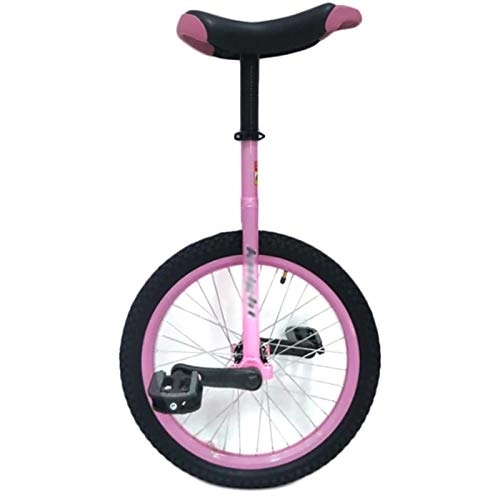Einräder : Einrad Pink Girls / Kids 20 / 18 / 16 Zoll Rad Pink Einrad, Fashion Free Stand Anfängerfahrrad, für Fitnessübungen, mit Alufelge (Size : 16inch)